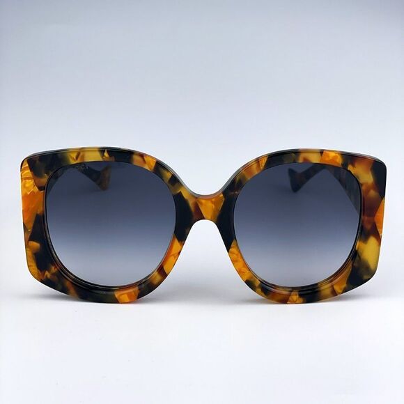 NEW Gucci GG1257S 004 Havana Gradient Blue Butterfly Oversized Women Sunglasses main image 7
